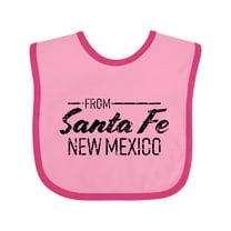 Inktastic From Santa Fe New Mexico in Black Distressed Text Boys or Girls Baby Bib