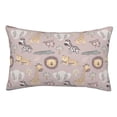 thumbnail image 1 of Lsque Safari Animals Pattern Bedding Waterproof Pillow Protector Zippered Queen – Bed Bug Proof Pillow Encasement-16"x24", 1 of 6