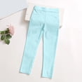 thumbnail image 4 of CPNG Girls Summer Thin Leggings Pants Solid Color Full Length Basic Leggings Stretchy Legging Footless Tight Pants(Light Blue,4-5 Years), 4 of 6