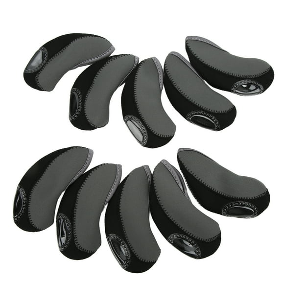10Pcs/Set Iron Club Head Cover Set Golf Iron Club Headcover Golf Rod Head Protective Cover