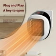 thumbnail image 4 of Mini Plug in Heater, Portable Wall Space Heater with Remote Control, Small Wall Outlet Heating with Adjustable Thermostat and 12H Timer, LED Display for Home Office Bathroom Indoor Use, 4 of 9