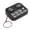 Black, variant on Mini DJ Disc Player Keychain with Colorful Lights, Automatic Play & Self Press Mode, Portable Musical Instrument Keyring Bag Pendant, 2.36in/6cm, Purple