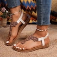 thumbnail image 1 of MKLEKYY Sandalias Playa Cómodas para Mujer para Uso Diario, Vacaciones y Playa, Diseño de Tanga, Punta Abierta, Suela Plana Fácil de Poner para Estilo Veraniego., 1 of 4