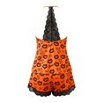 thumbnail image 6 of MEZZALL Women Cami Pajama Set V‑Neck Spaghetti Strap Tank Top Lace Shorts Loungewear Sleep Set Halloween Print Sleepwear for Home Nightwear Stylish 2 Piece Pjs, 6 of 9