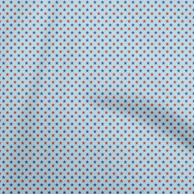 oneOone Silk Tabby Light Blue Fabric Stars Sewing Craft Projects Fabric Prints By Yard 42 Inch Wide