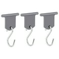 thumbnail image 2 of Needhep Wall Mount Towel Hanger Door Hanger Hooks Adhesive Wall Hooks For Hanging J Shaped Slatwall Hooks Black Metal Folding Coat Hooks Rustproof, For Easy Use By Women (sliver), 2 of 9