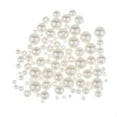 thumbnail image 1 of 100 piezas blancas s rellenos de florero perlas imitadas perlas fabricación de joyas perla decoración del hogar artículo popular regalo hecho Baoblaze Perlas de perlas redondas blancas, 1 of 8
