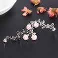 thumbnail image 3 of KDSJSXW Sterling Silver Earrings Studs Women's Style Style Earrings Vintage Women Rose Flower Branch Rhinestone Climber Crawler Earrings Ear Jewelry Womens Earrings (Silver,One Size), 3 of 4