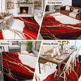 thumbnail image 5 of 6'x9' Area Rugs, Red Marble Indoor Outdoor Area Rug for Living Room Bedroom, Modern Ink Painting Art Abstract Washable Bathroom Rugs Kitchen Floor Carpet Mats Home Decor Aesthetic, 5 of 8