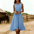 thumbnail image 6 of Iyufng Summer Maxi Dress for Women Cotton-Linen Waist-Cinched Dress, 6 of 8