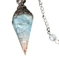 thumbnail image 3 of Natural Crystals Pendulum Gemstone Dowsing Pendulum 6 Faceted Hexagonal Pointed Pendant for , Energy Balancing Blue, 3 of 8