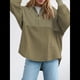 thumbnail image 4 of Sudadera Informal de Mujer con Cuello de Tortuga y Media Cremallera, Jersey Holgado de Larga, Ropa de Otoño Verde XL, 4 of 7