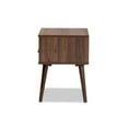 thumbnail image 4 of Baxton Studio Quinn Table d'Appoint en Bois à 1 Tiroir, Fini Blanc et Brun, 4 of 9