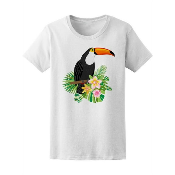 Toucan Exotic Tropical Bird T-Shirt Women -Image by Shutterstock, Female Small