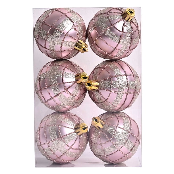 Hot6sl Ofertas y Liquidaciones Bola de Navidad Decoración de Escena Navideña Árbol de Navidad Adornos Colgantes Pequeños Bola de Enchapado Decoración de Fiesta Navideña