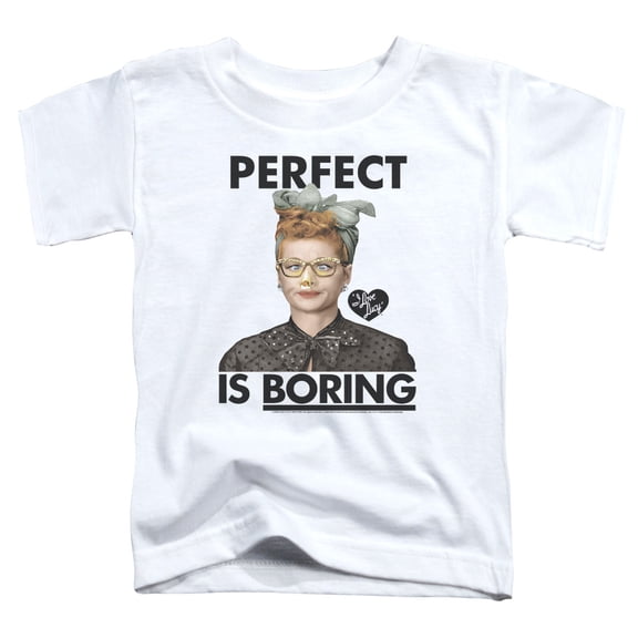 I Love Lucy Perfect Is Boring S/S Toddler T-Shirt White