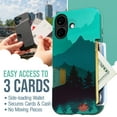 thumbnail image 2 of Smartish® iPhone 16 Wallet Case - Wallet Slayer Vol. 1 [Slim + Protective] Credit Card Holder - Drop Tested Hidden Card Slot Cover Compatible with Apple iPhone 16 - Moving Mountains, 2 of 6