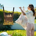 thumbnail image 2 of SEANATIVE Wood Sunflower Clothespin Bag with Hanging Hook House Clothespin Organizer Clothes Pin Bag Outside Clothes Pins Bag Xmas Decor Christmas Clothes Pin Bag, 2 of 7