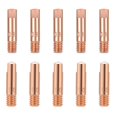 thumbnail image 1 of 10Pcs For Mig Welding Contact Tips 0.030"/0.040'' Copper Welder Tips For 15Ak, 1 of 10