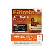 Filtrete by 3M 18x24x1, MERV 10, Micro Particle Reduction HVAC Furnace Air Filter, 800 MPR, 1 Filter