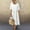 White womens summer dresses clearance sale, variant on Dyegold Sundresses for Women Casual Beach - Summer Dresses for Women 2023 Round Neck Short Sleeve Plus Size Linen Cotton Maxi Sundresses Casual Boho Tunic Dress