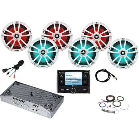Infinity Marine Speakers - Infinity PRV-315 Bluetooth AM/FM Marine Radio, 6x Infinity 6.5