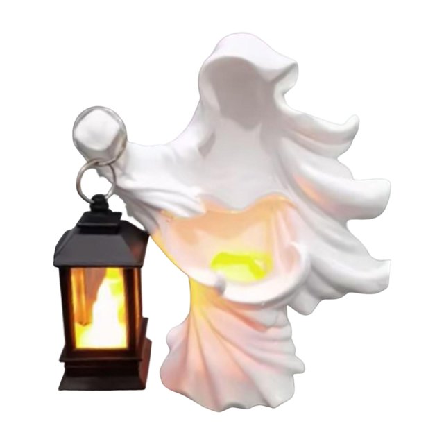 Estatua de fantasma para interior y exterior, fantasma espeluznante, inframundo, escultura de Halloween, decoración , accesorio par blanco BLESIY Estatua del fantasma de Halloween