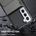 thumbnail image 3 of Wallet Case for Samsung Galaxy S22 Case with 4-Card Credit Card Holder Slot Shockproof Cover Hybrid Heavy Duty Protection Armor Phone Case Compatible with Galaxy S22 5G-Grey, 3 of 12