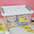 thumbnail image 3 of 4 Pack Large Plastic Storage Bin with Lid, 85 Quart Latching Storage Box with Wheels, 3 of 7