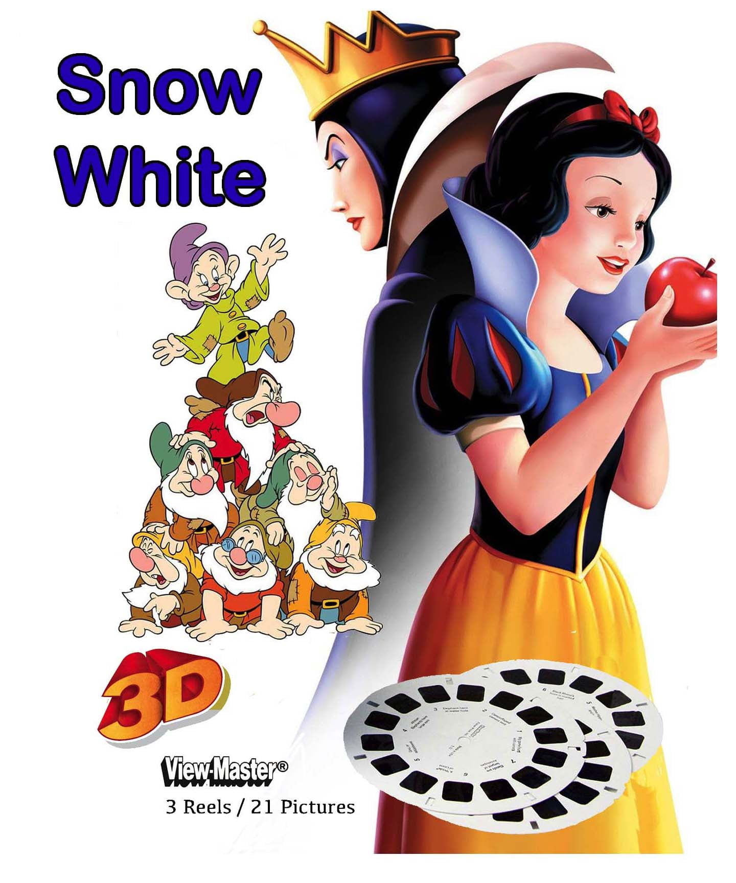 Classic View-Master Disney's Snow White and the Seven Dwarfs - 3 Reels on  Card 