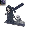 thumbnail image 2 of ZJNGJC Halloween Wooden Tabletop Signs Grim O Witch Decorative Holders Farmhouse Tiered Tray For Home Party Desktop Ornament B, 2 of 5