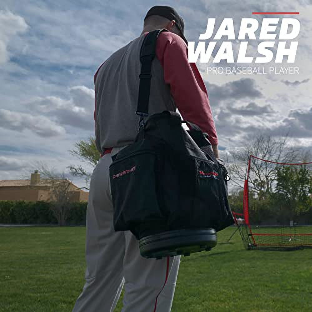 PowerNet Soft Bucket Carry Bag, Ball Bucket Replacement with Shoulder Strap & Pocket Organizer to Carry or Store Softball & Baseball Gear (Softside)