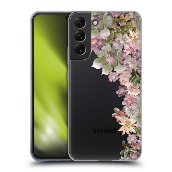 Head Case Designs Officially Licensed Monika Strigel My Garden Succulent Rose Soft Gel Case Compatible with Samsung Galaxy S22+ 5G