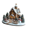 thumbnail image 4 of Adorno de mesa casa de jengibre navideña Gloria 17 x 20 cm acrílico pueblo navideño, 4 of 9