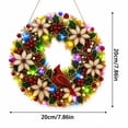 thumbnail image 4 of 2026 Christmas Diamond Painting Wreath Kit, Gloss Beaded Art Hanging Pendant for Holiday Mantel Display, 4 of 5