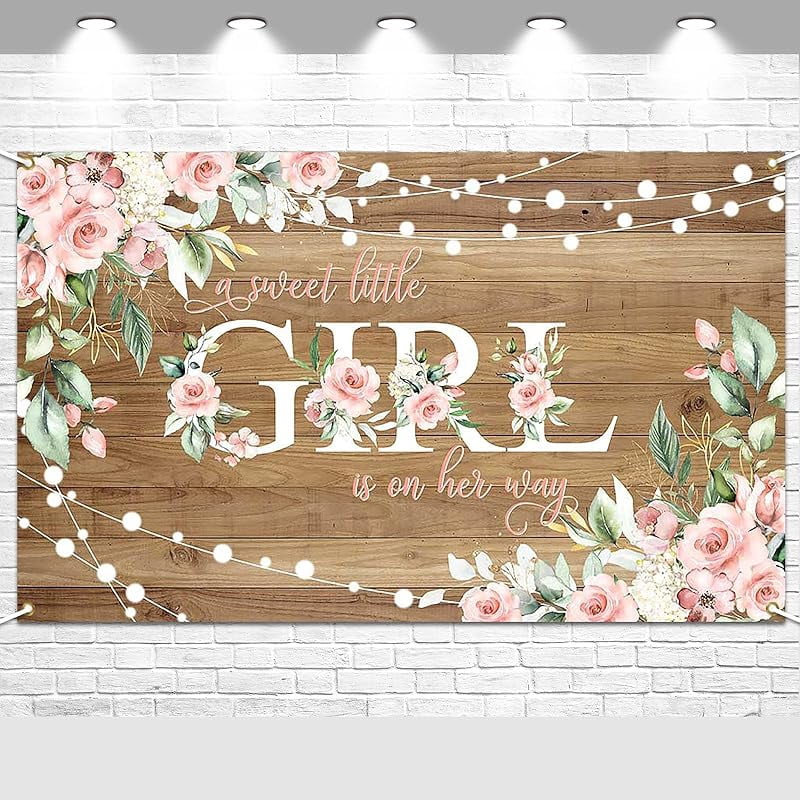Grill-Babyparty Hintergrund »It’s A BabyQ« – Rustikal Mit Sonnenblumen