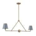 thumbnail image 4 of XAV-B9302-VG-BL Crystorama Lighting Xavier - 2 Light Chandelier In Modern Style-15 Inches Tall and 42 Inches Wide-Vibrant Gold/Blue Finish, 4 of 7
