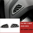 thumbnail image 3 of For MG 5 MG5 2020 2021 Car Central Control Dashboard Air Outlet Vent Cover Trim Decoration Frame Carbon ABS Accessories,3 * Air outlet cover,carbon fiber & black, 3 of 8