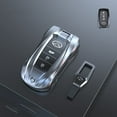 thumbnail image 3 of For Toyota Key Fob Cover, Metal Key Fob for Toyota Camry RAV4 Highlander Avalon C-HR Prius Corolla Key Cover with keychain, 3 of 12