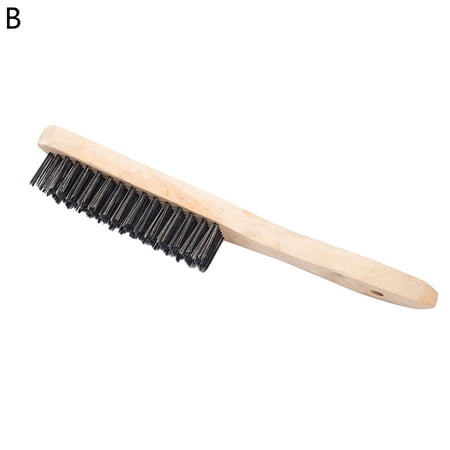 

FaLX Wire Brush Heavy Duty Rust Removal Wood Long Handle Cleaning Brush for Barbecue