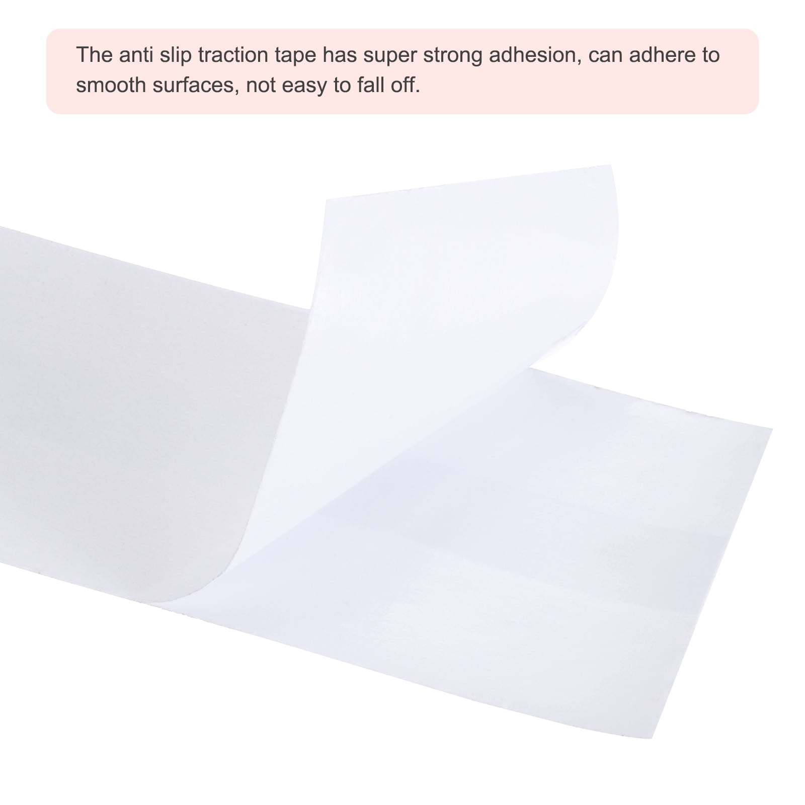 Anti Slip Traction Tape 2 Inch x 49.2ft Stair Grip Friction Adhesive Non Skid Tape Waterproof White with Orange Tape