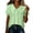 Green, variant on Cotton Linen Womens Tops Short Sleeve Shirts Crew Neck Loose Fitted T Shirts Plain Color Summer Casual Blouses
