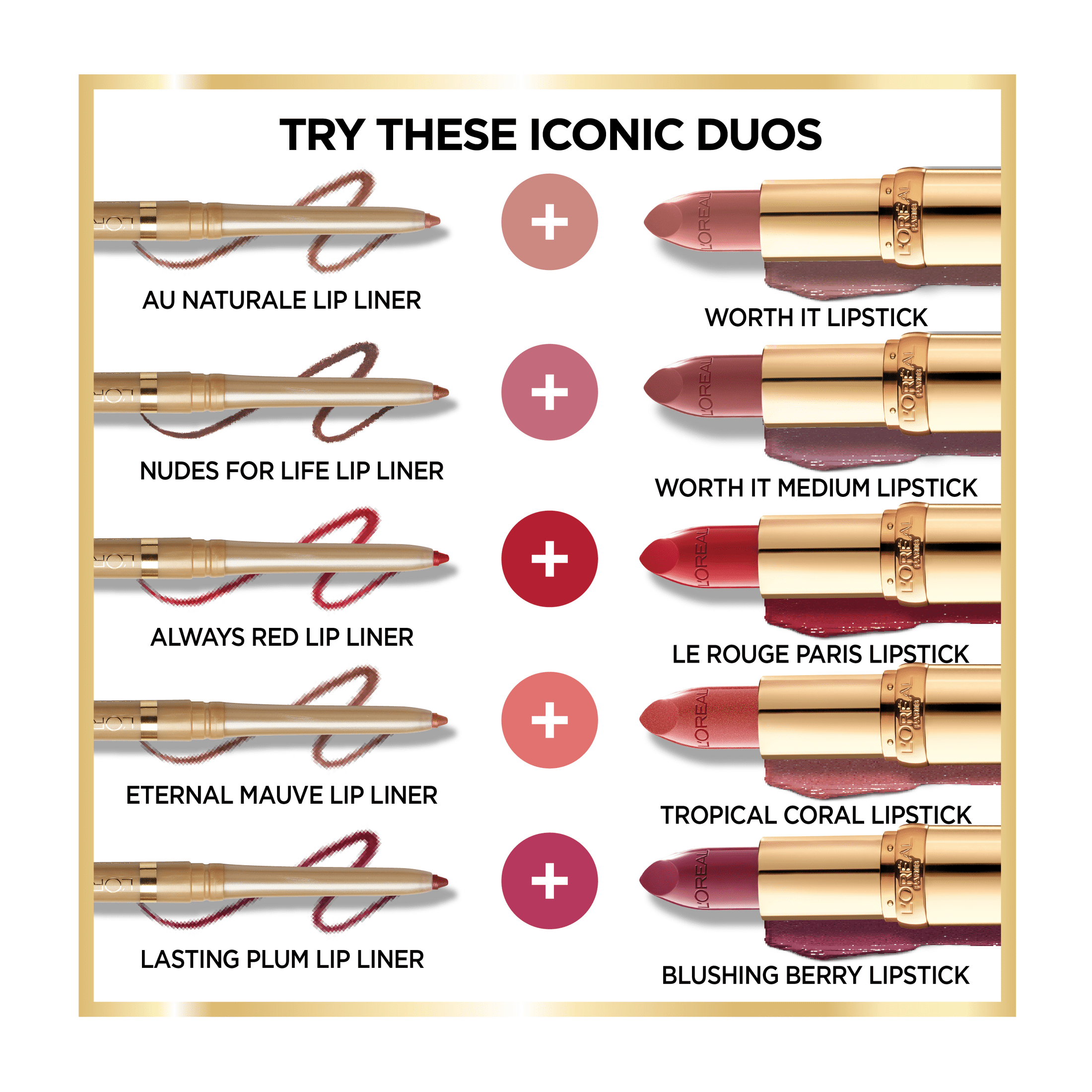 L'Oreal Paris Colour Riche Lipstick and Liner Set, 601 Worth It