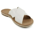 thumbnail image 4 of Soda Shoes Women Sandals Crisscross Band Strap Casual Espadrille Slides PRISM-S White 9, 4 of 5