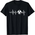 thumbnail image 1 of Camiseta Soccer Heartbeat - Para Amantes, Jugadores y Mamás Fútbol - Talla XL Negro para Mujer, 1 of 7