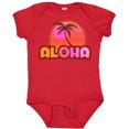 thumbnail image 3 of Inktastic Pink Aloha Palm Girls Baby Bodysuit, 3 of 5
