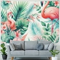 thumbnail image 4 of GOSMITH Flamingo Pink Bird Palm Tree Banana Leaves Tropical Plant Decorations for Dorm Painting, 4 of 6