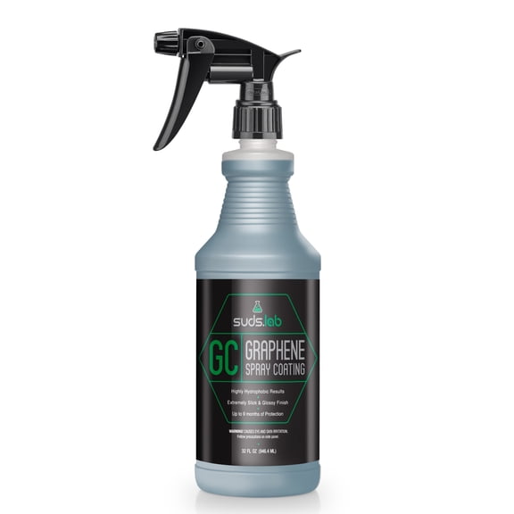 Suds Lab GC Graphene Spray Coating, Sprayable Graphene Oxide Coating for Cars, Boats, RV's & Motorcycles, For Extreme Gloss, Depth, Shine and Protection, 32 Oz.