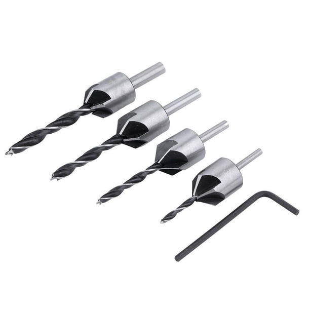 Matsuzay Juego de brocas avellanadoras para flauta, escariador, chaflán para carpintería, nuevas herramientas para el hogar, taladro HSS 4241, chaflán Conjuntos de muebles de dormitorio Matsuzay HA020937-00