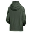thumbnail image 4 of Veste de Pluie Imperméable pour Hommes, Légère, avec Capuche et Fermeture Éclair, Manteau de Randonnée, TG, Vert Armée, 4 of 8